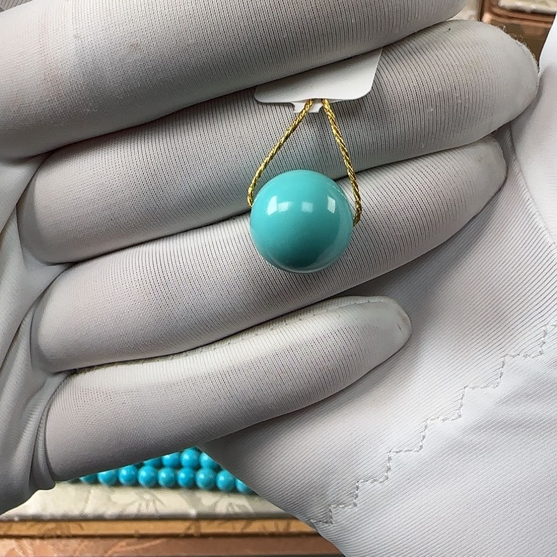 绿松石未镶嵌12mm➕单珠