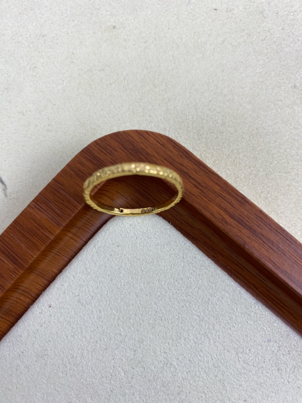 锤纹戒指14#0.47足金999先鉴定后发货