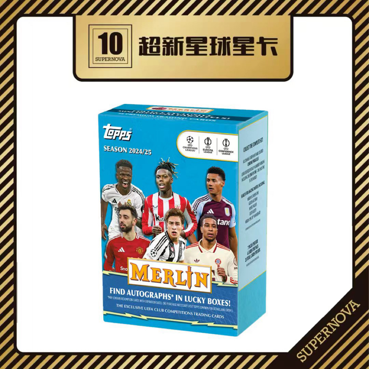 2024-25 Topps 梅林 手雷 merlin 足球 球星卡盲盒