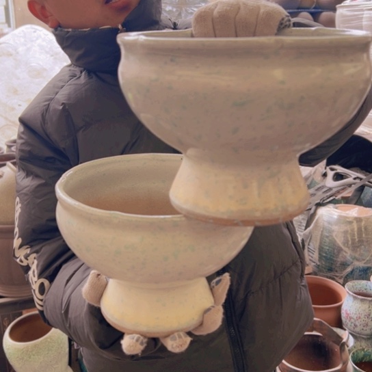 紫砂花盆高15口20————