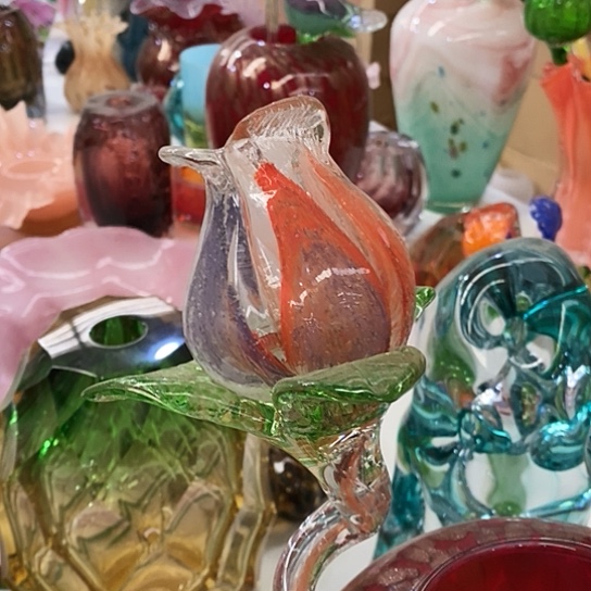 琉璃花瓶高45厘米