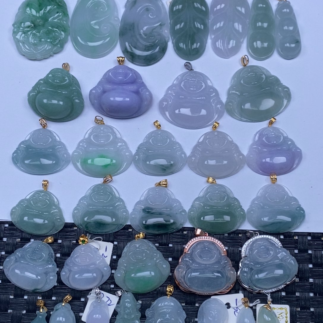 颈饰未镶嵌翡翠天然翡翠