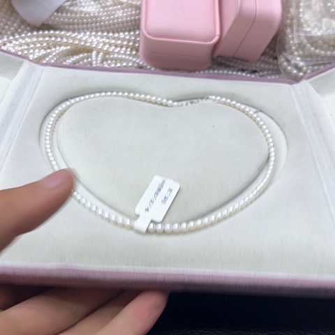 淡水珍珠珍珠项链银S925镶嵌2