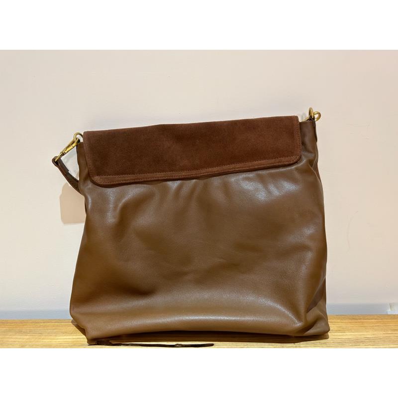 HIRMRIS手工真皮包550681-磨砂棕 大皮翻盖阳