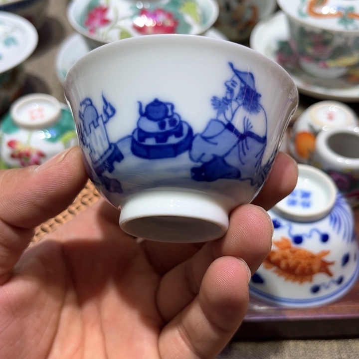 纯手绘精品盖碗杯