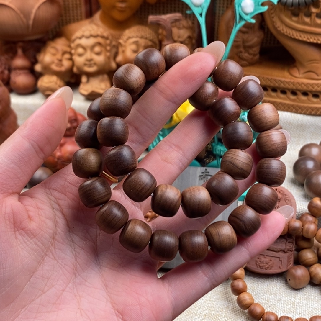 蓝***桉檀香木手串/手链迈索尔，老山檀香，奶香12.13双圈