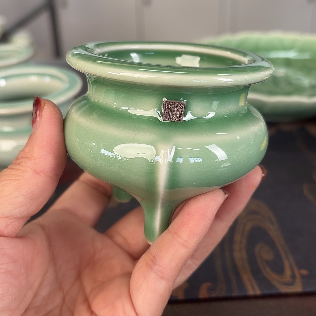 龙泉云间青瓷小米茶器