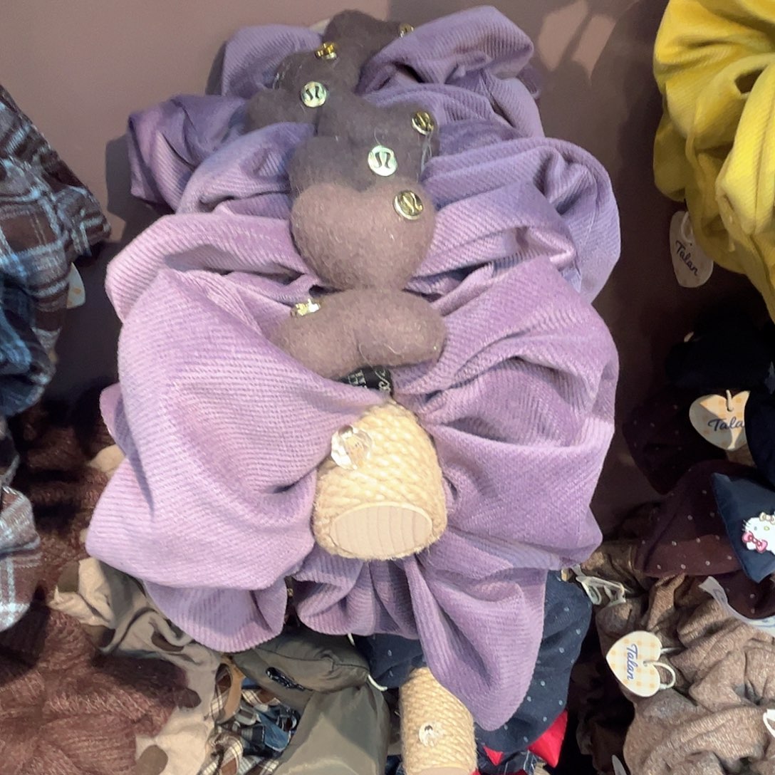 布艺非金属紫色发圈