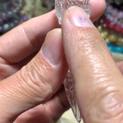 水晶吊坠未镶嵌橘*皮88mm金刚杵180