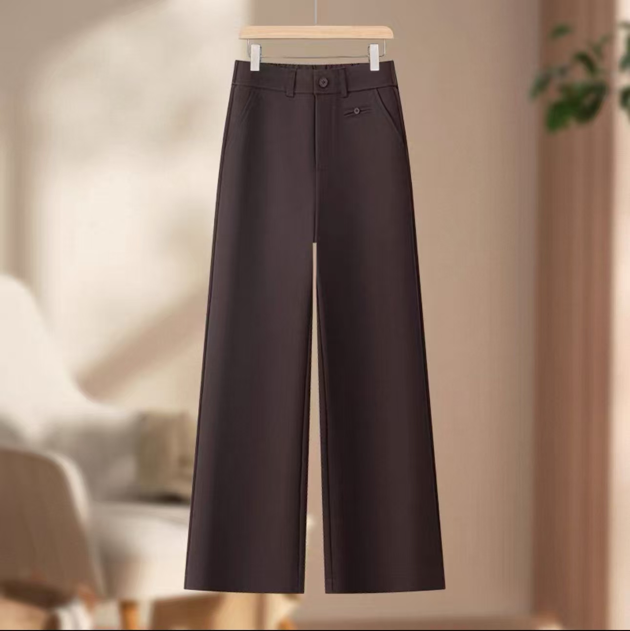 姚姐定制】Y339新款秋冬简约百搭高腰休闲直筒裤