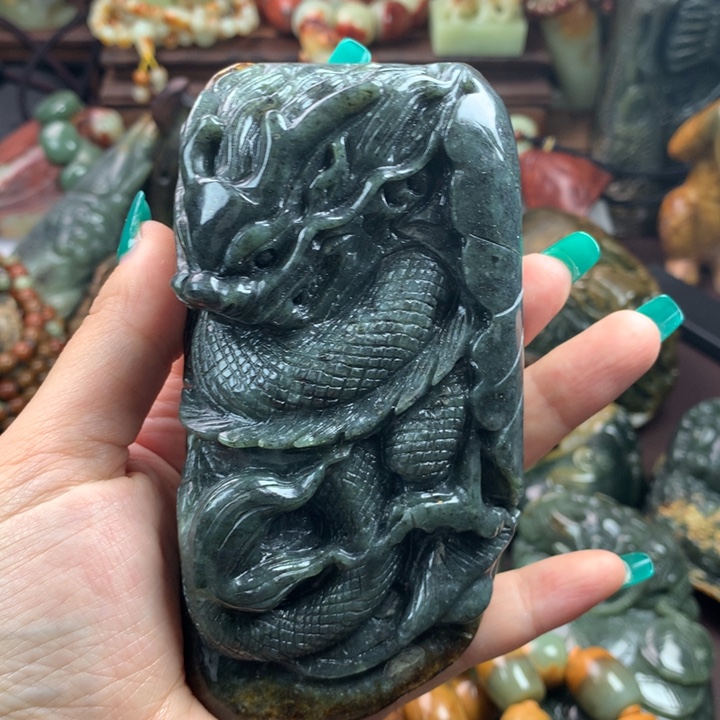 岫岩河磨玉（透闪石质玉）手把未镶嵌
