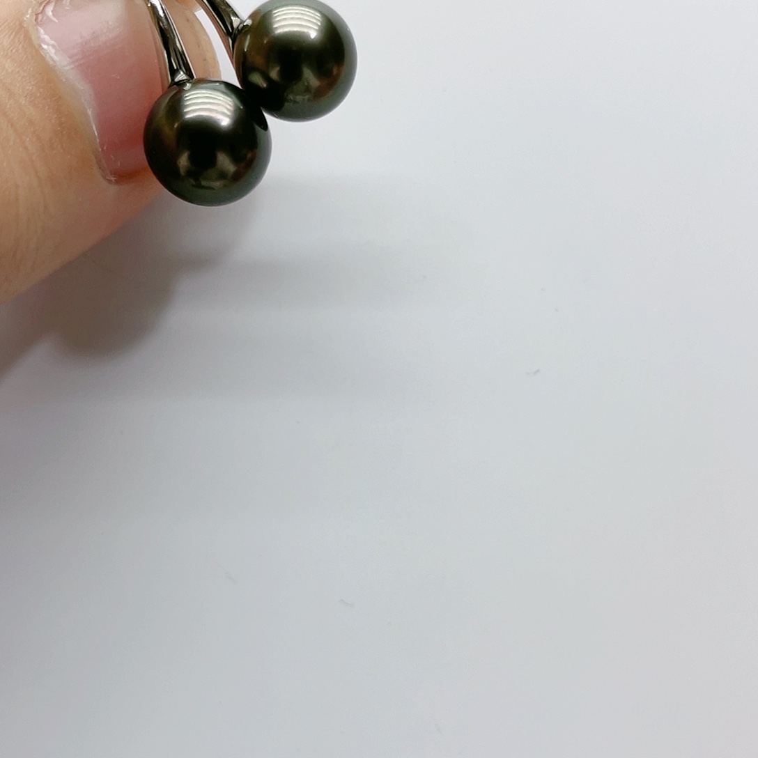 海水珍珠耳饰银S925镶嵌