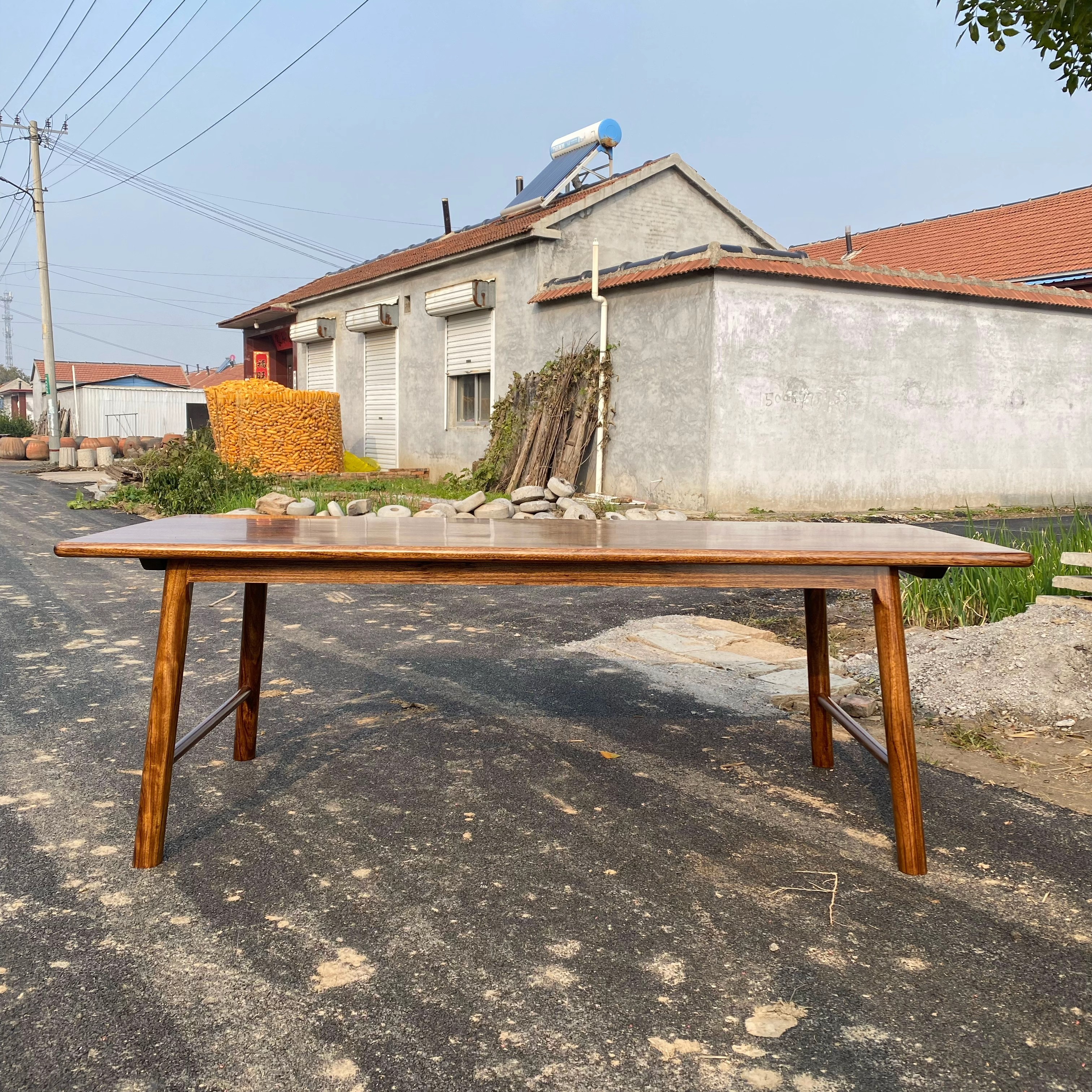 乌金木方园茶桌干泡茶桌多功能休闲桌阳台餐桌