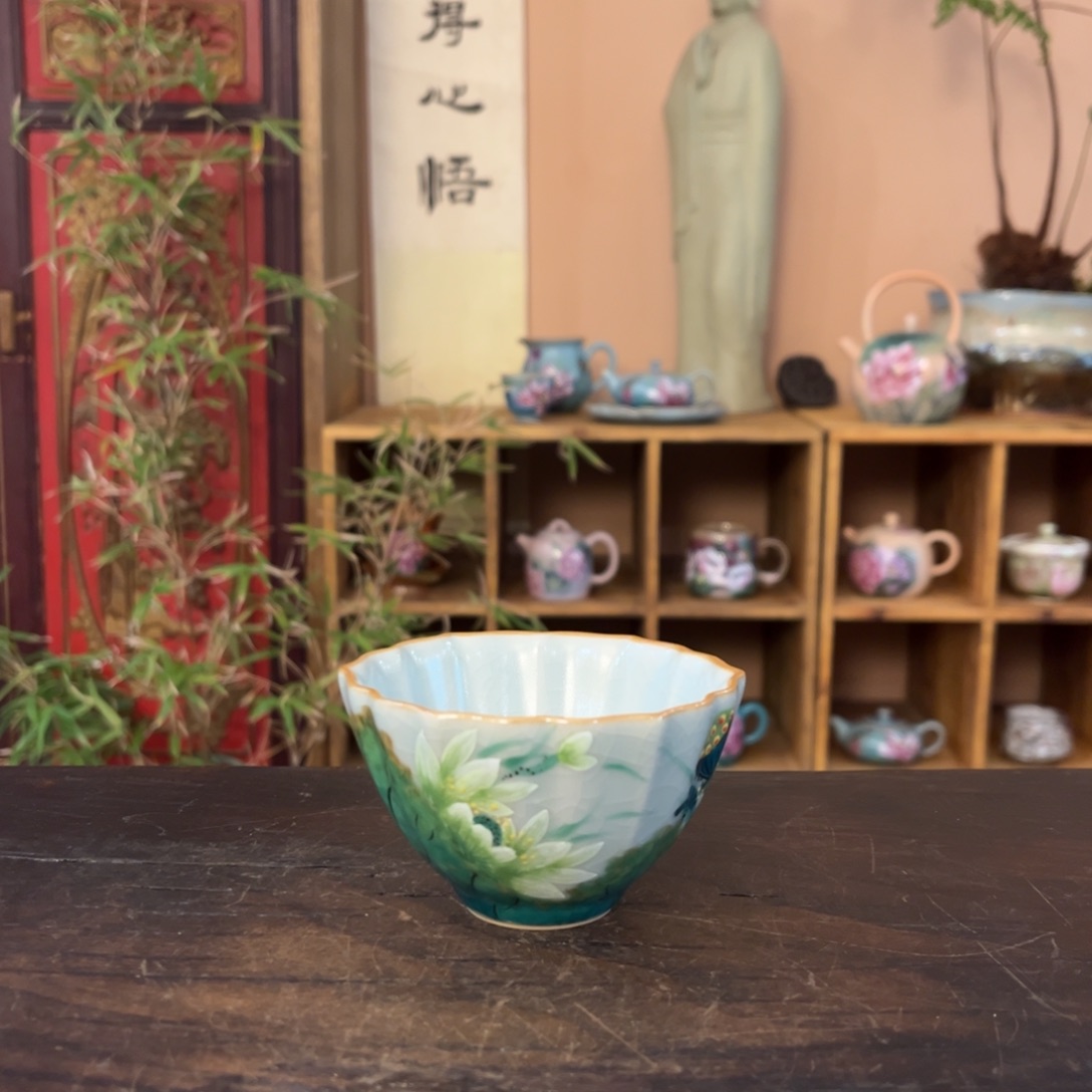 柴烧纯手工手绘陶瓷