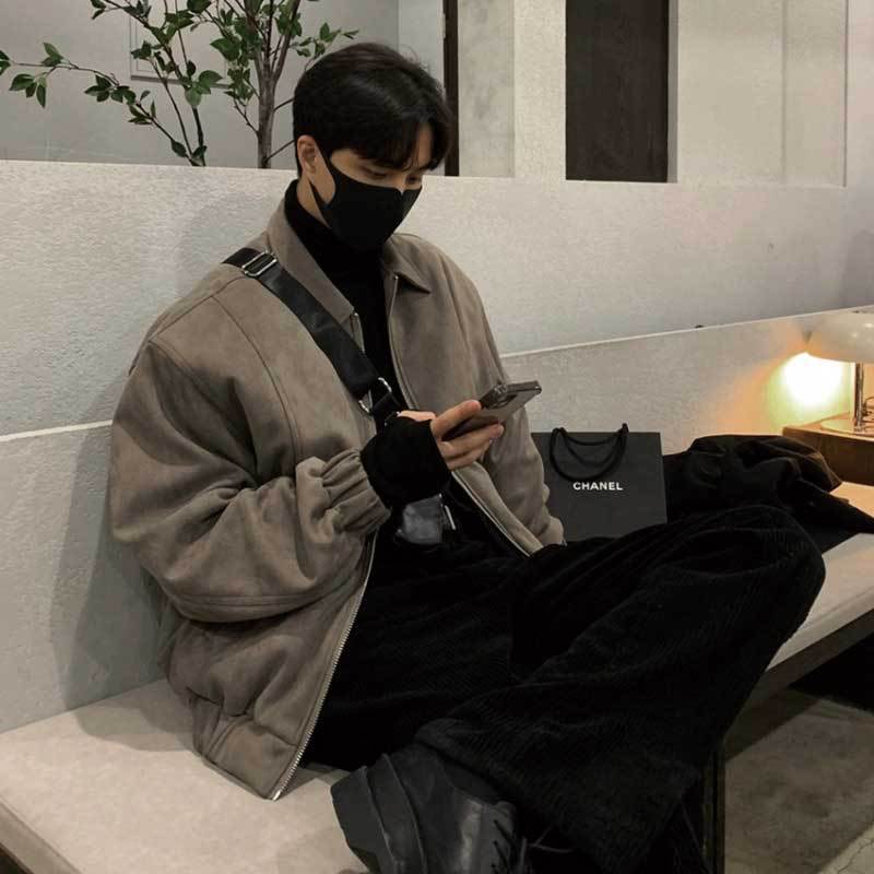秋季高级感痞帅夹克高街春秋穿搭男士韩系新款潮流风格衣服外套