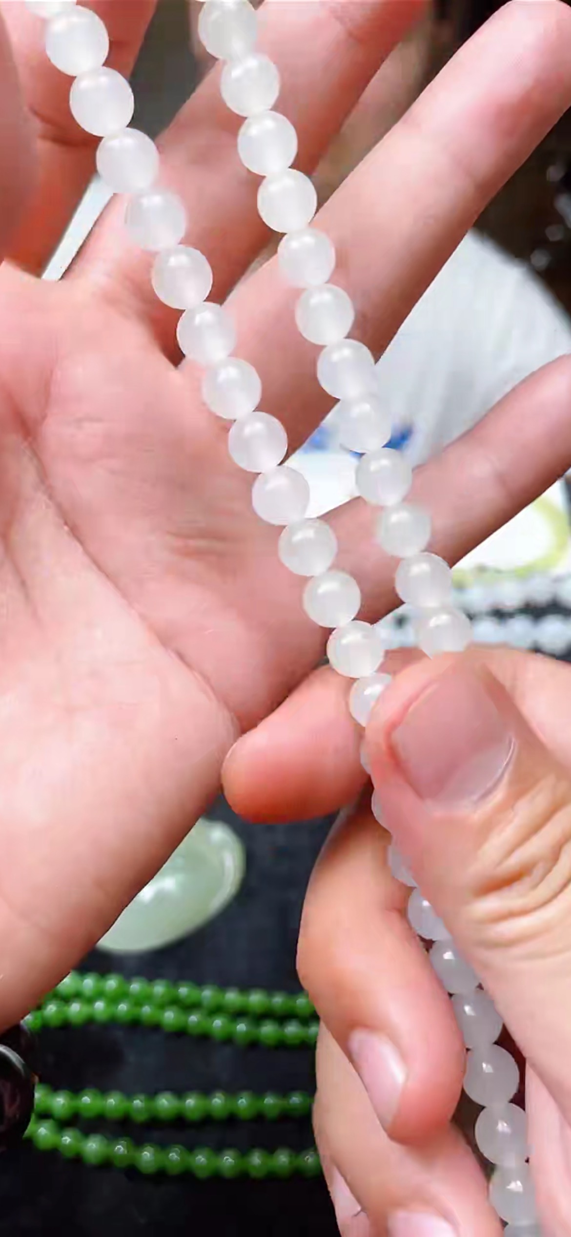 1000T03-3A3-新疆羊脂白项链-多样性/发一件