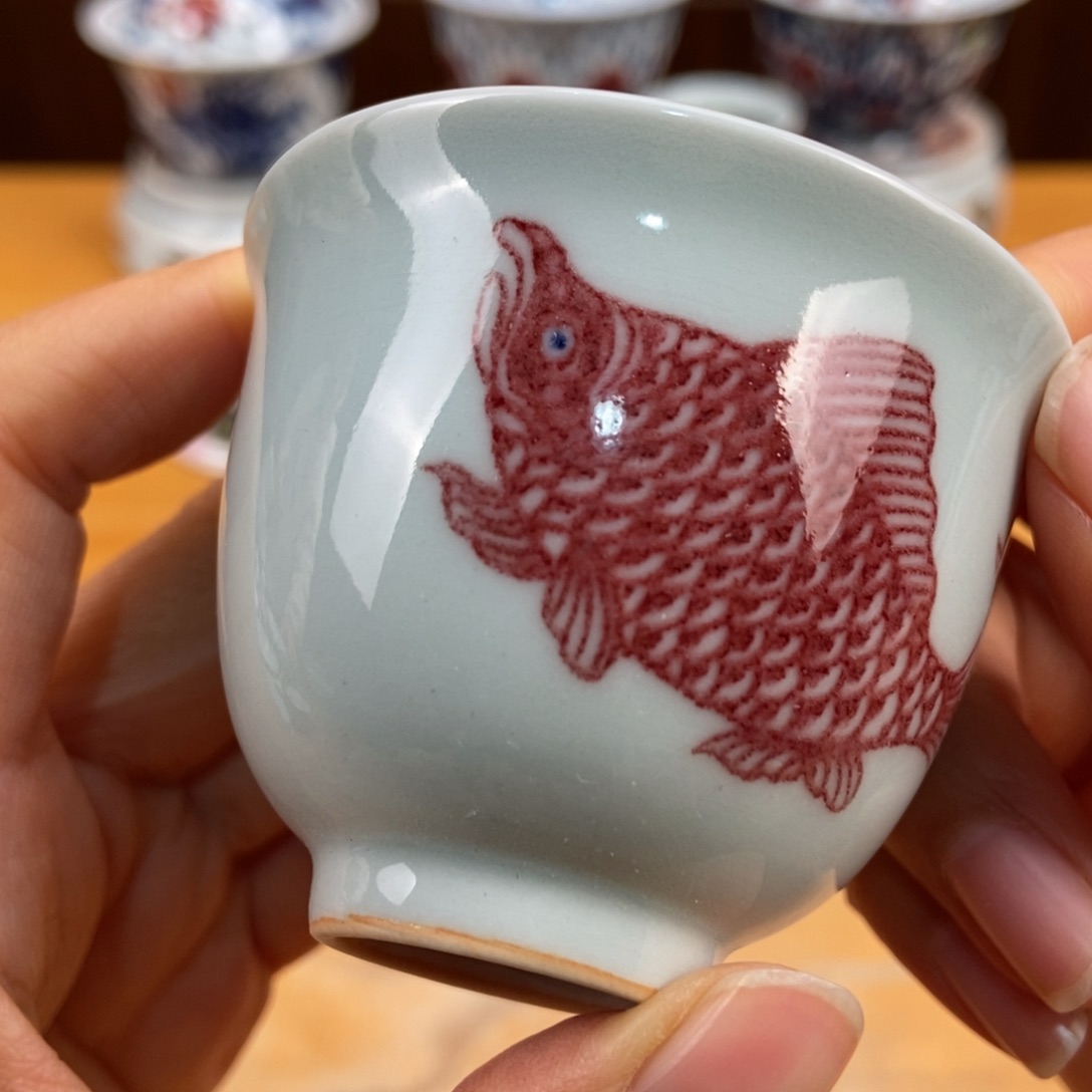 手绘现代茶具非古董