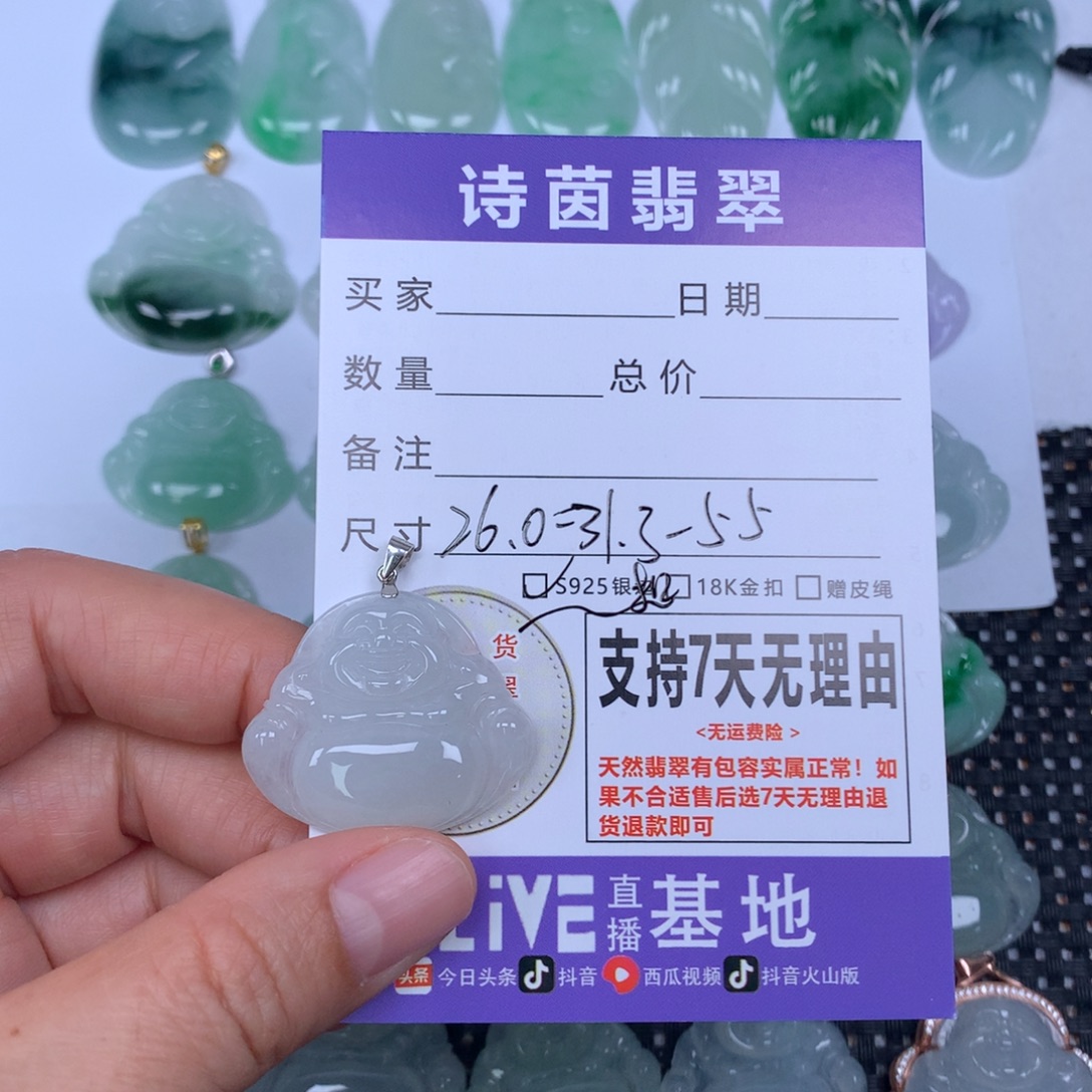 翡翠未镶嵌颈饰天然