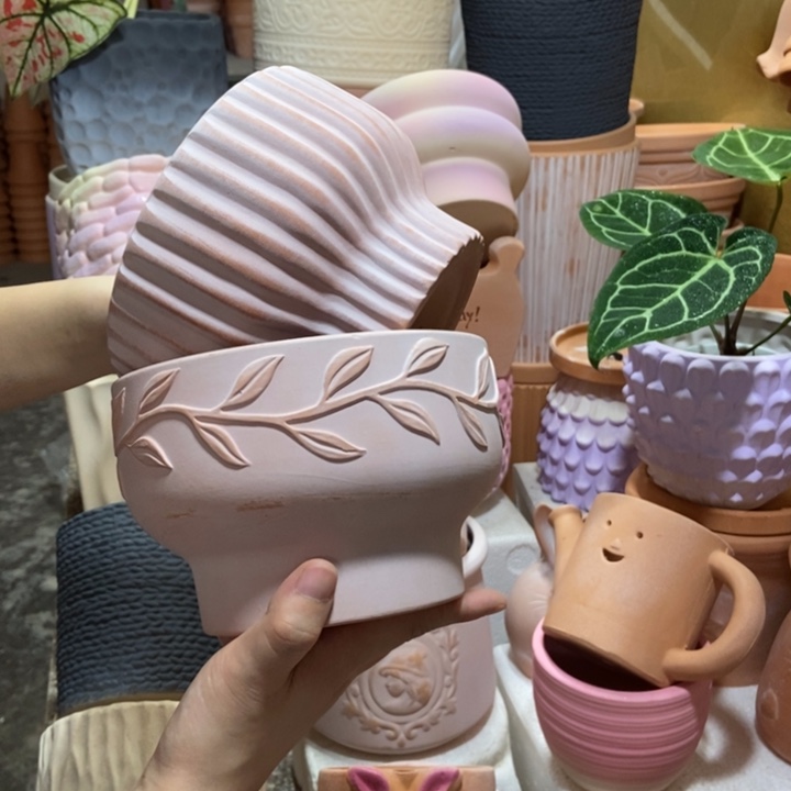16×10雾化矮盆 树叶+竖纹2个