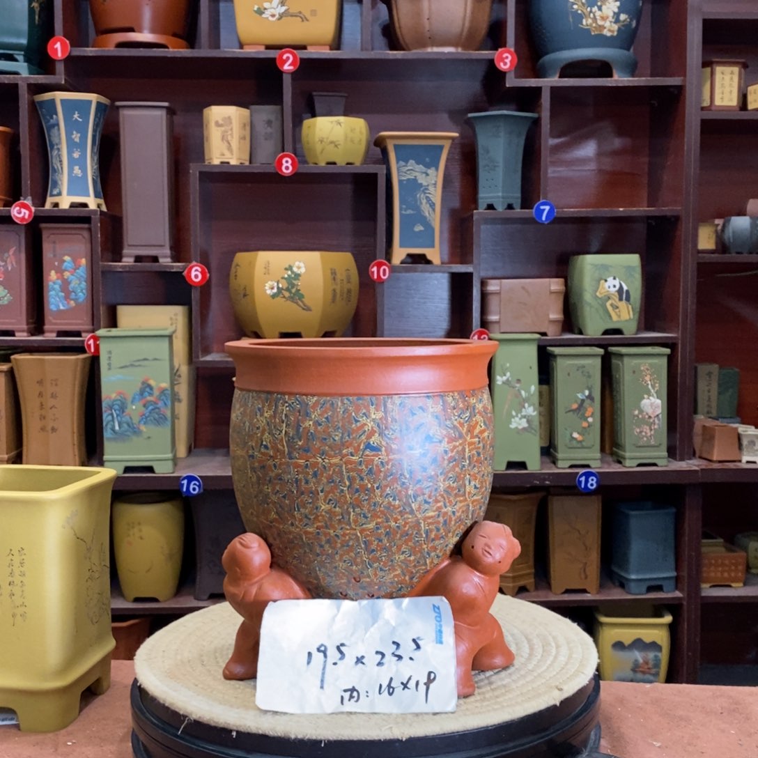 紫砂花盆紫砂作品