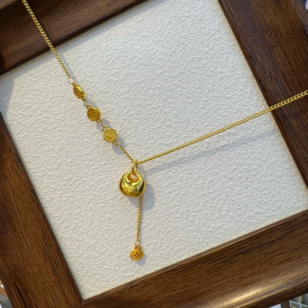 铜合金仿珍珠项链 龙哥金色项链项链800