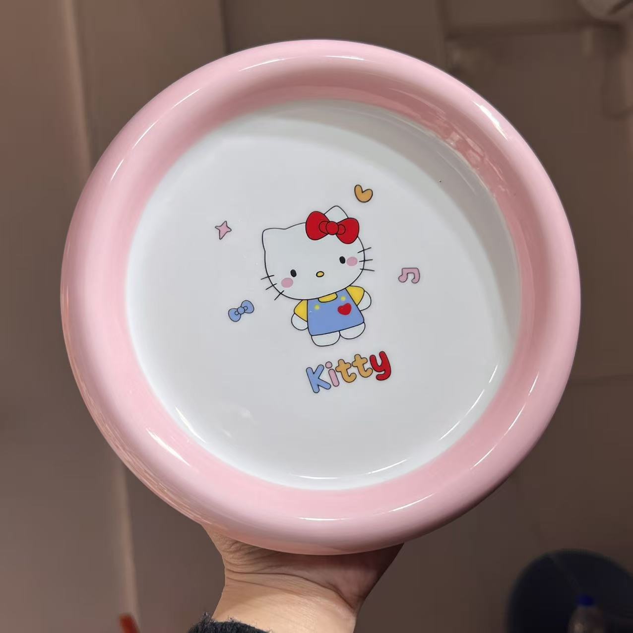 【嘟嘟Good】出口高货 好运KT 8英寸粉色嘟嘟盘子 餐盘 菜盘