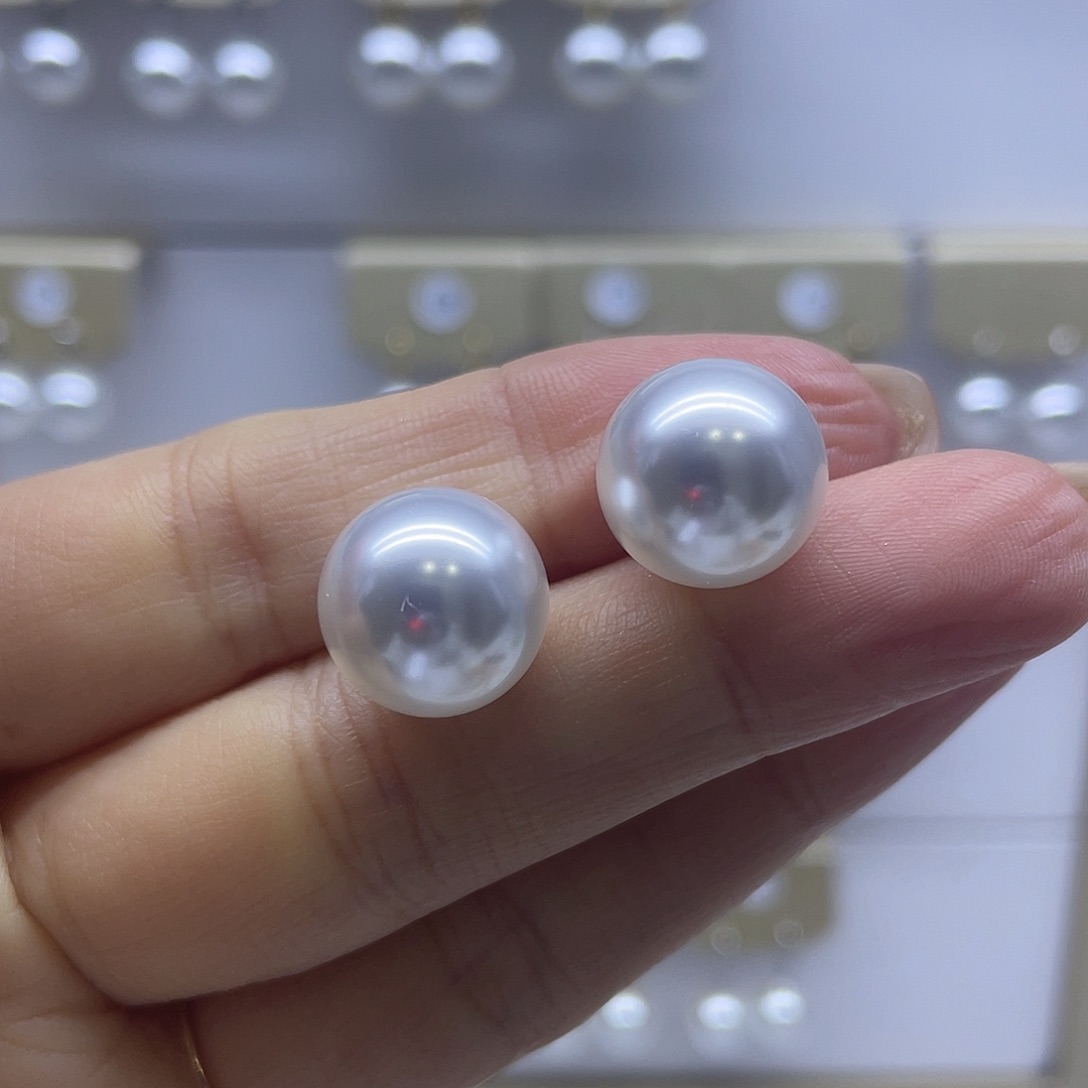 耳饰淡水珍珠银S925镶嵌