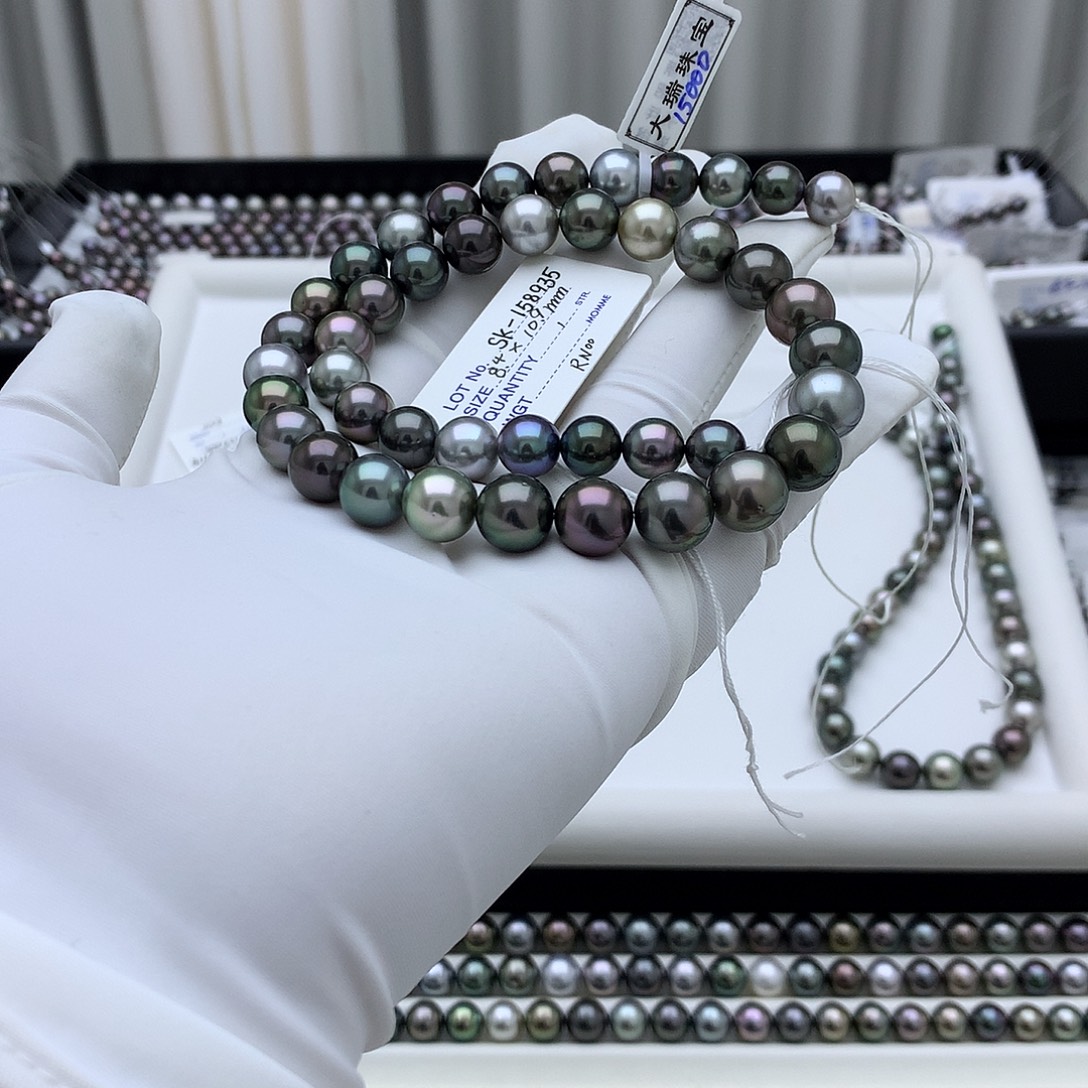 项链海水珍珠未镶嵌大溪地珍珠项链