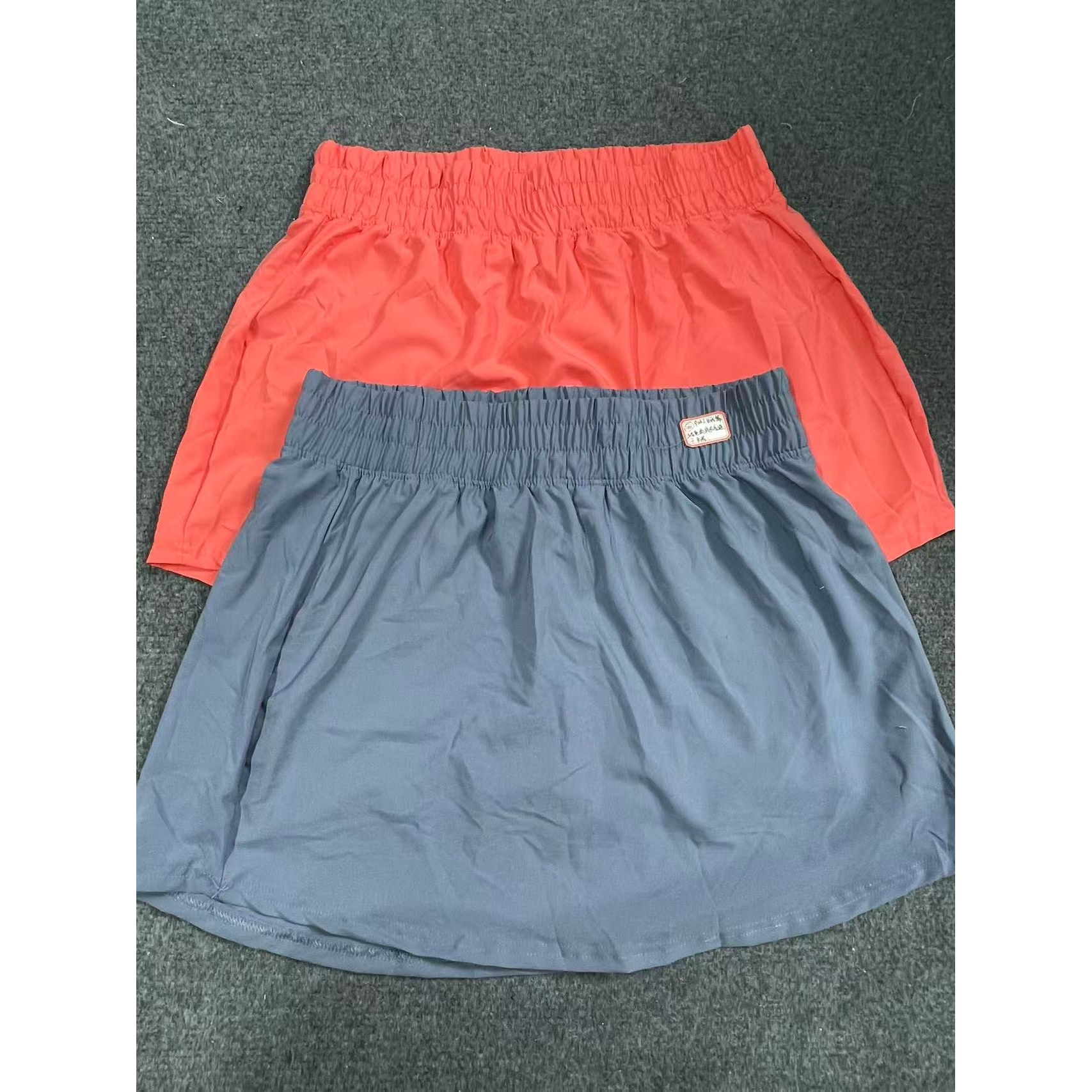 网红款~90小人跳舞纯色有底裤速干裙夏日休闲运动网球裙（13EF）