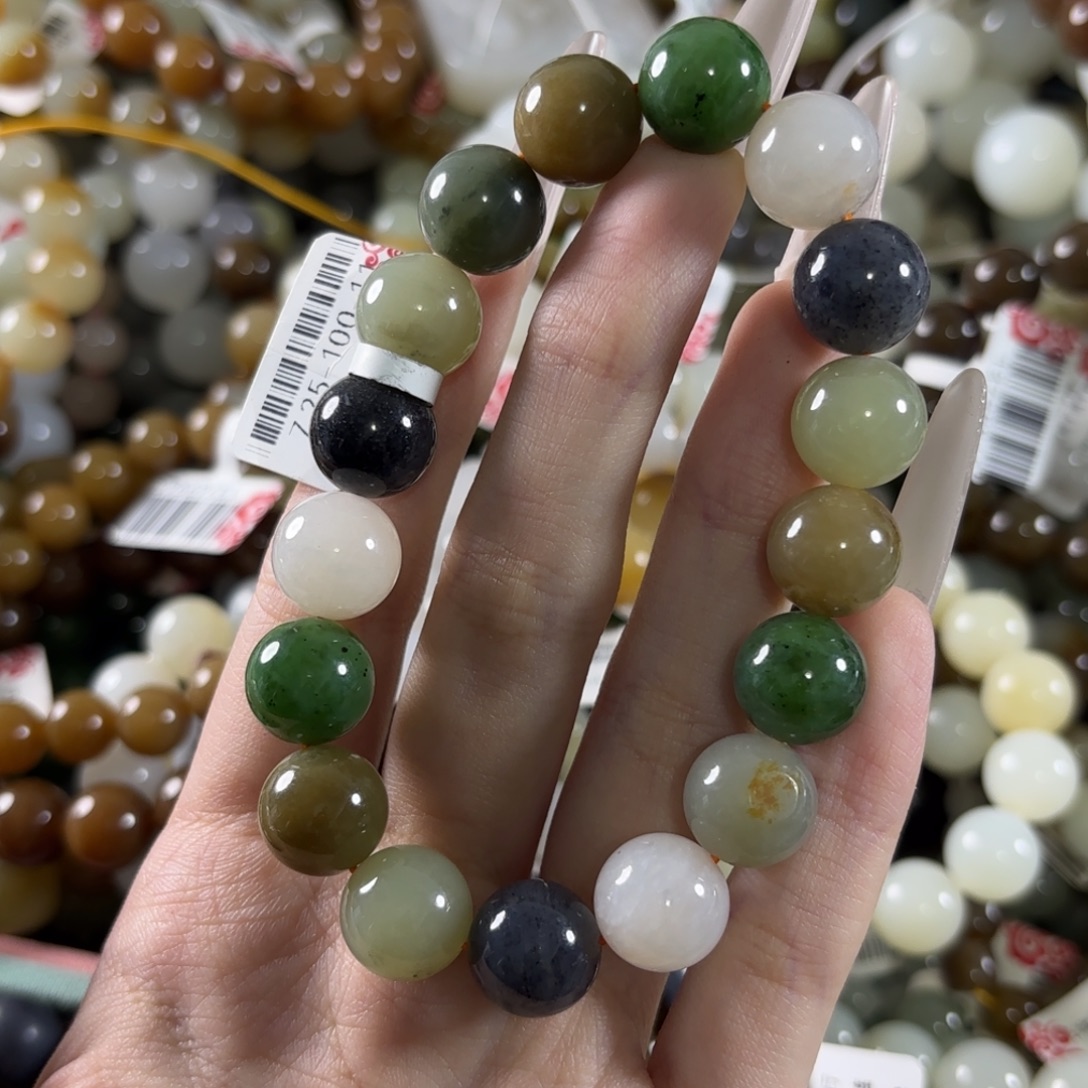 和田玉未镶嵌手链355