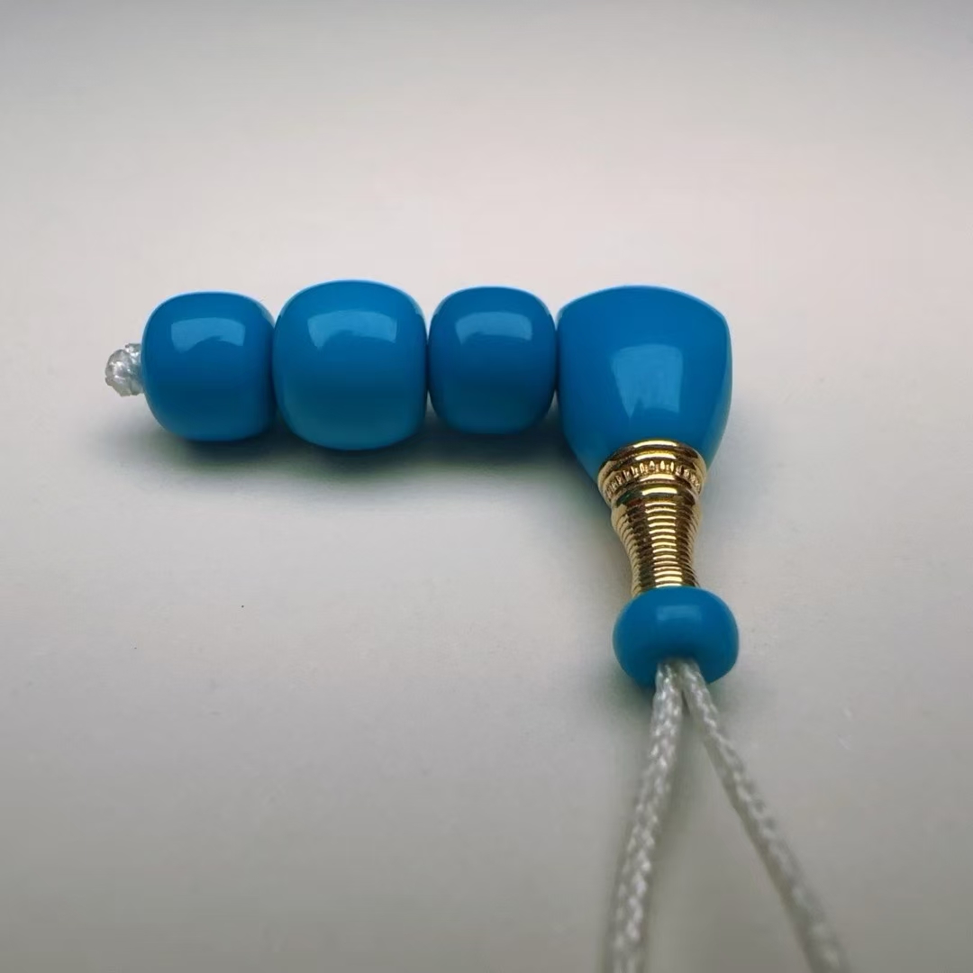 【莲心珠宝】三通套装云盖寺暴力蓝完美无瑕腰7.2mm顶8.2mm三通8.3