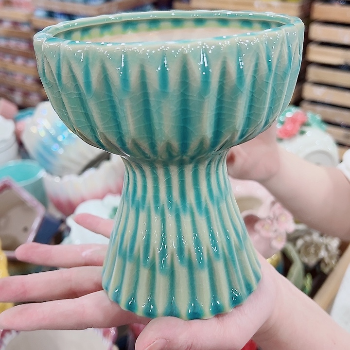 有孔，凑单福利满10元发货陶瓷多肉花盆！