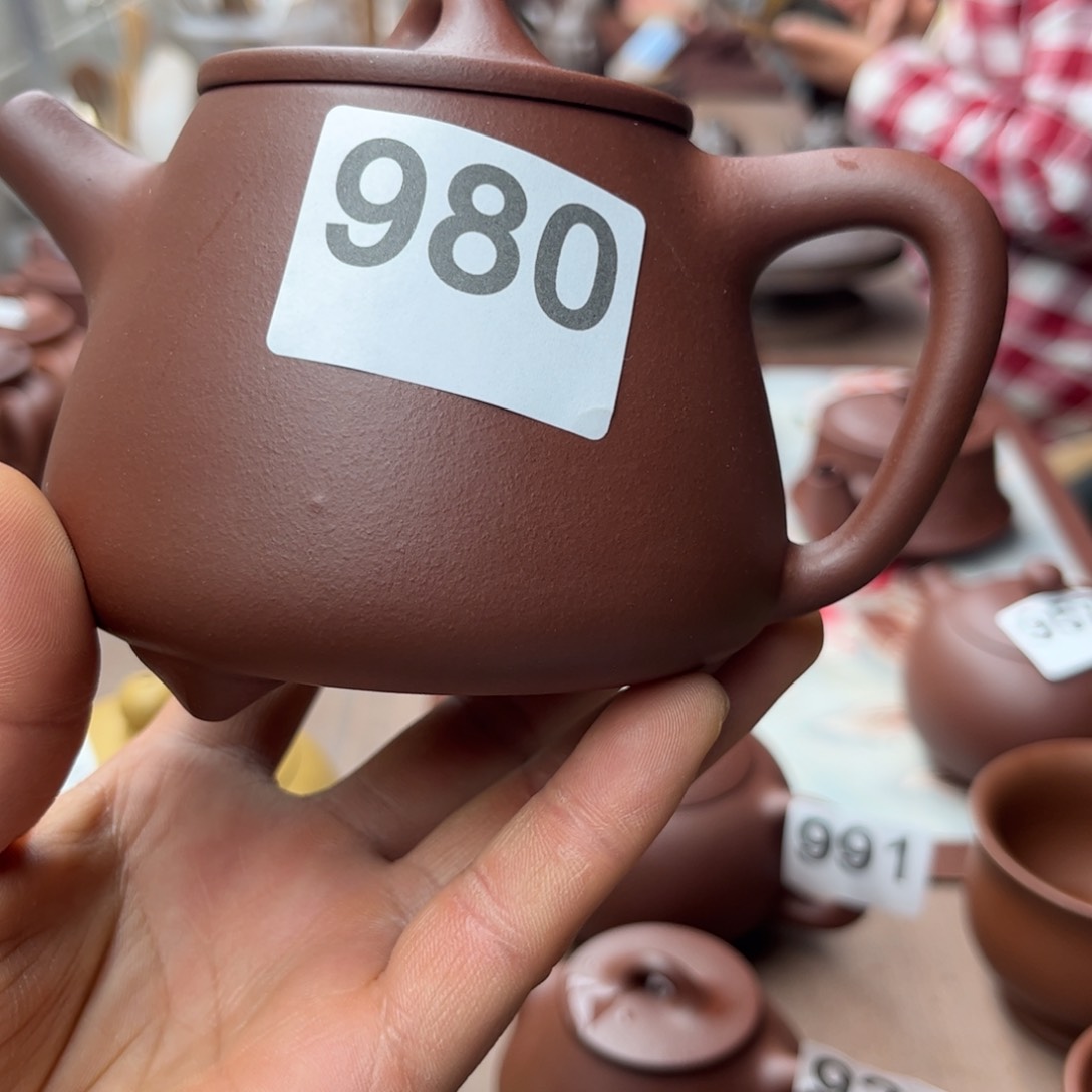 紫砂茶壶紫泥石瓢310左右瑕疵