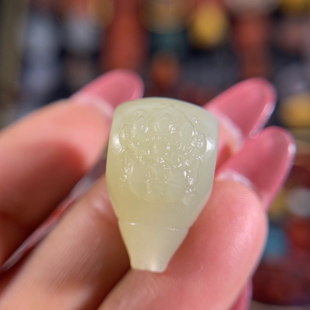 和田玉黄财神三通13.2不退换未镶嵌