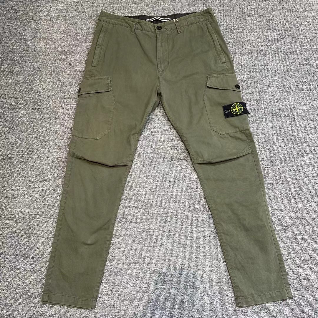 99新 STONE ISLAND  军绿工装长裤/尺码：33
