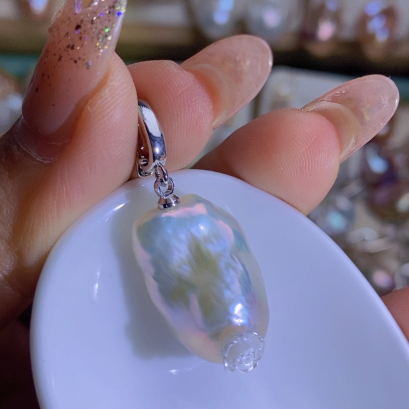 【闪购商品】淡水珍珠天然淡水珍珠（微瑕）合金