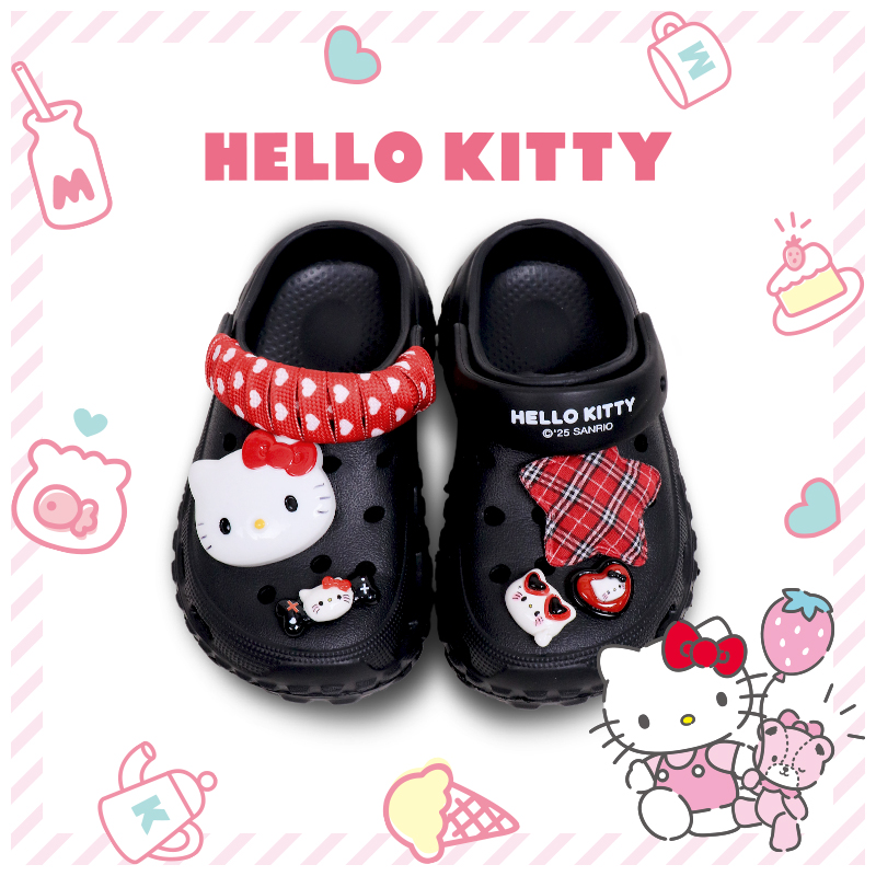 HELLO KITTY/凯蒂猫时尚卡通五角星舒适两穿洞洞鞋夏季外穿