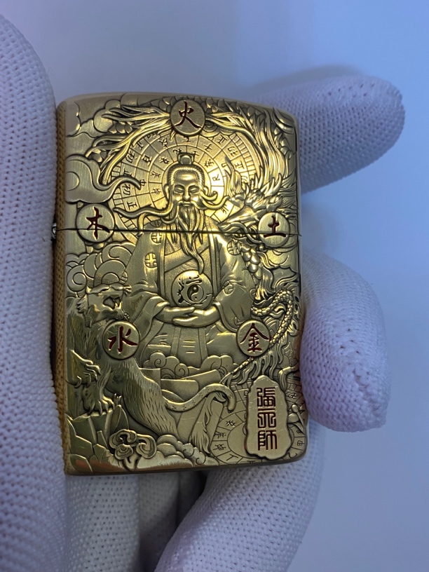 ZORRO 张天师 902S盔甲 纯铜防风3D浮雕 男士生日礼打火机