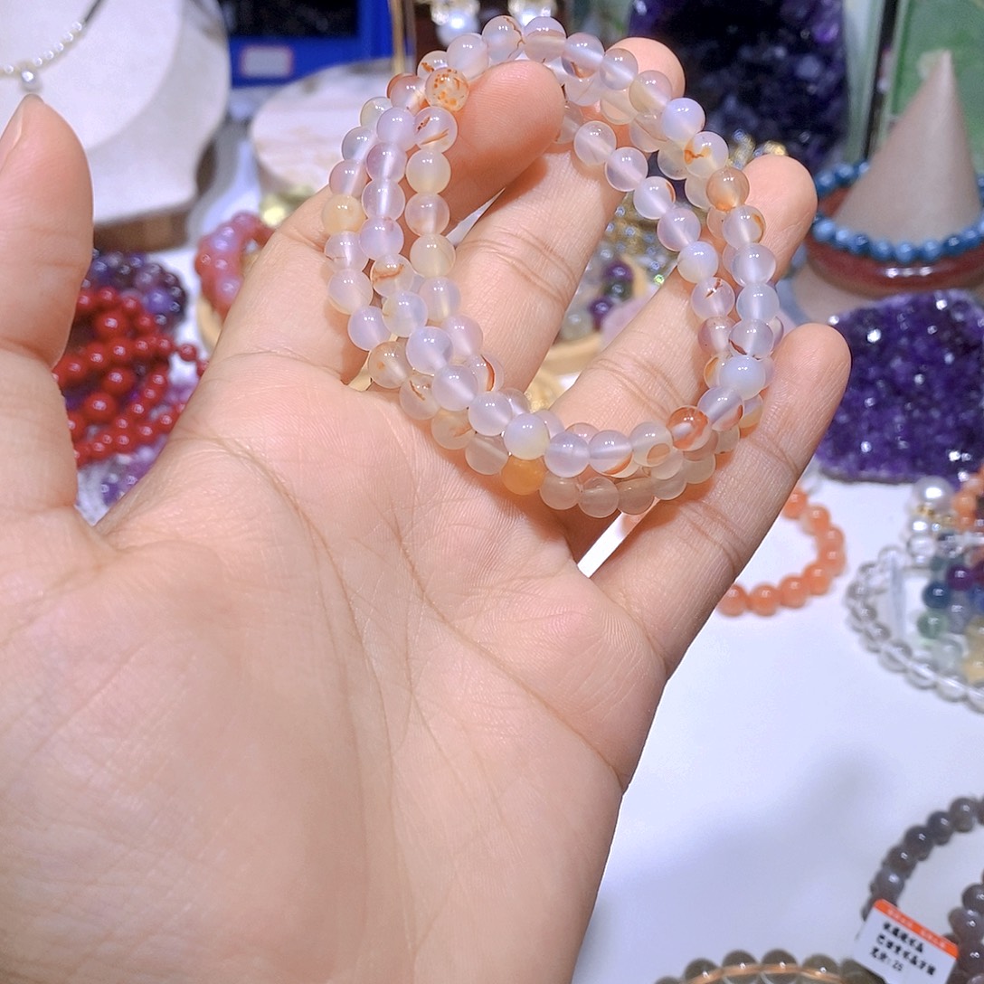 玛瑙/玉髓未镶嵌手链多圈