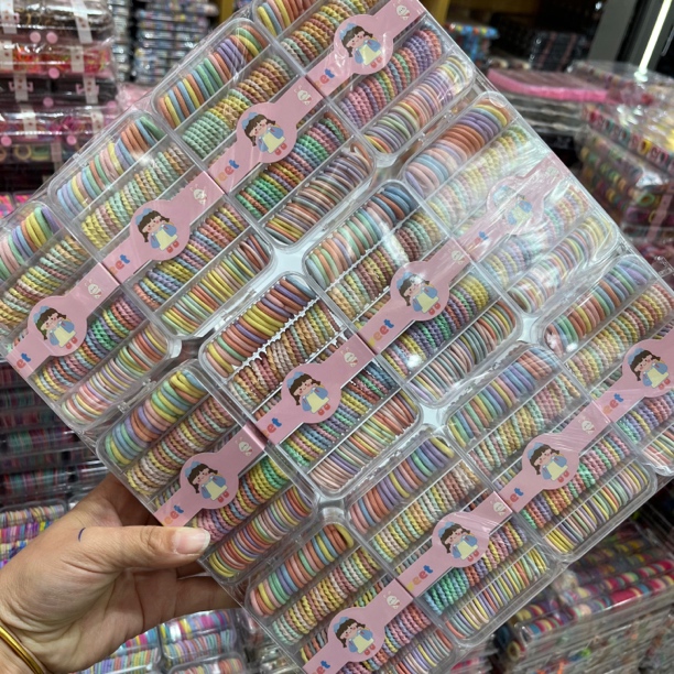 小号拇指圈12盒 0-3岁宝宝头绳发饰 儿童发圈发绳不伤发 皮筋头绳