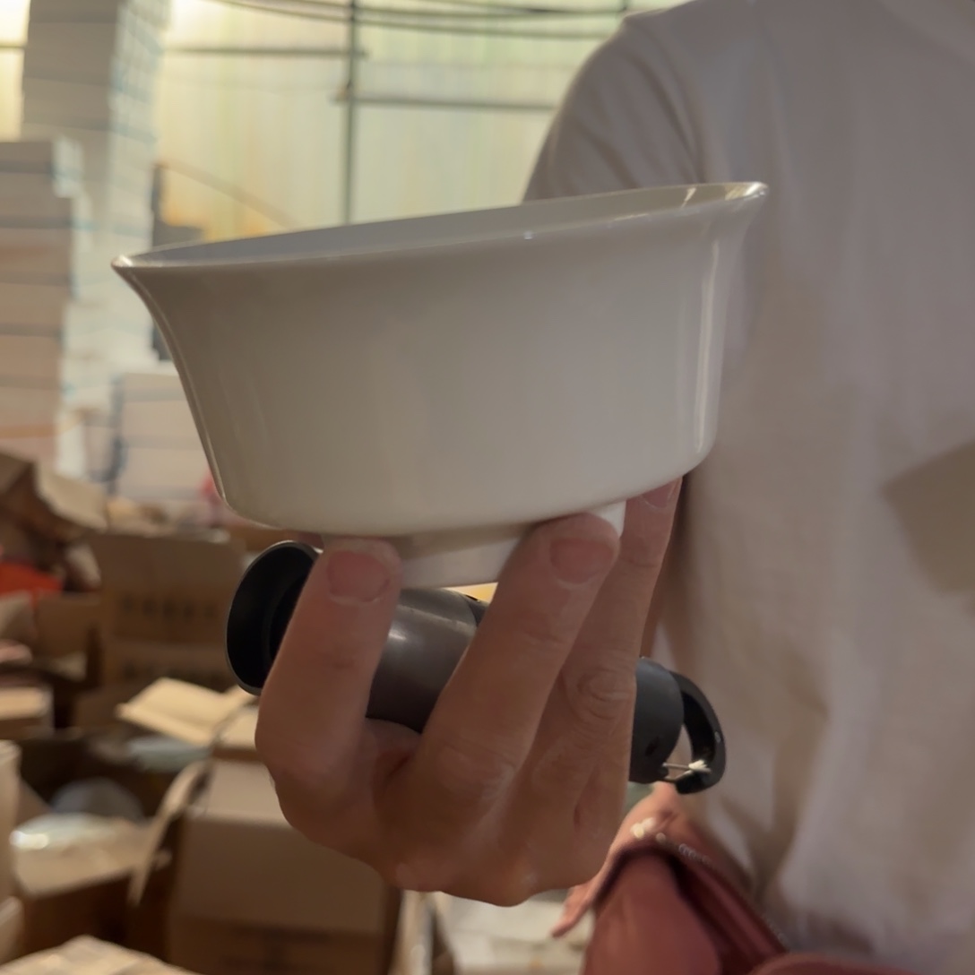 5英寸白色富贵碗6只微瑕