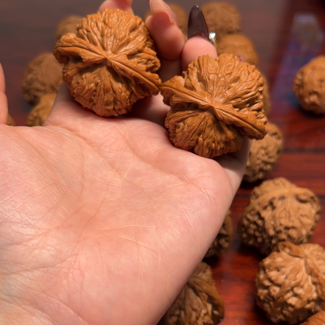 我***调吊坠文玩核桃白狮子45