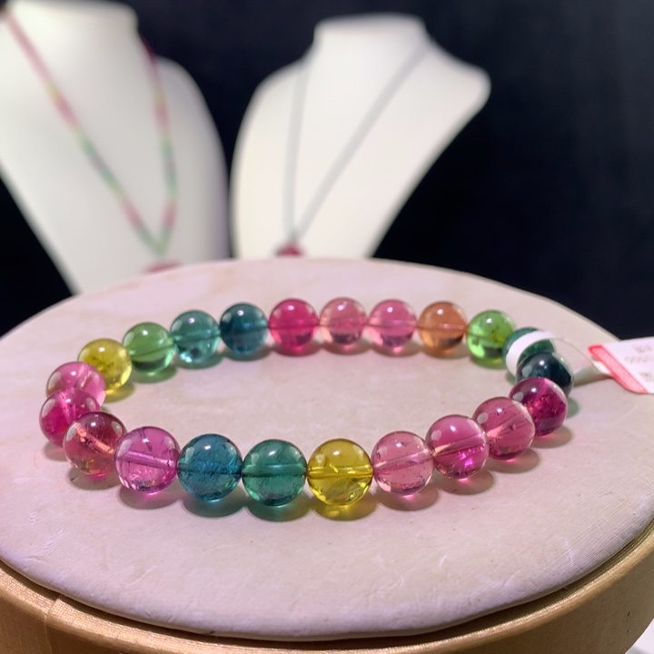 双色碧玺手链未镶嵌