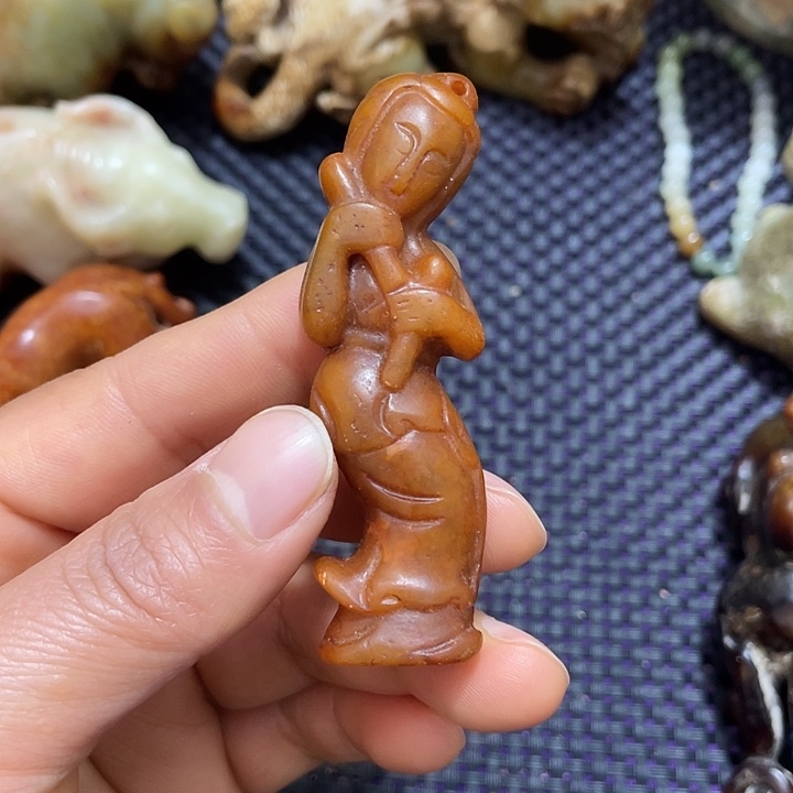 白玉菩提把件文玩