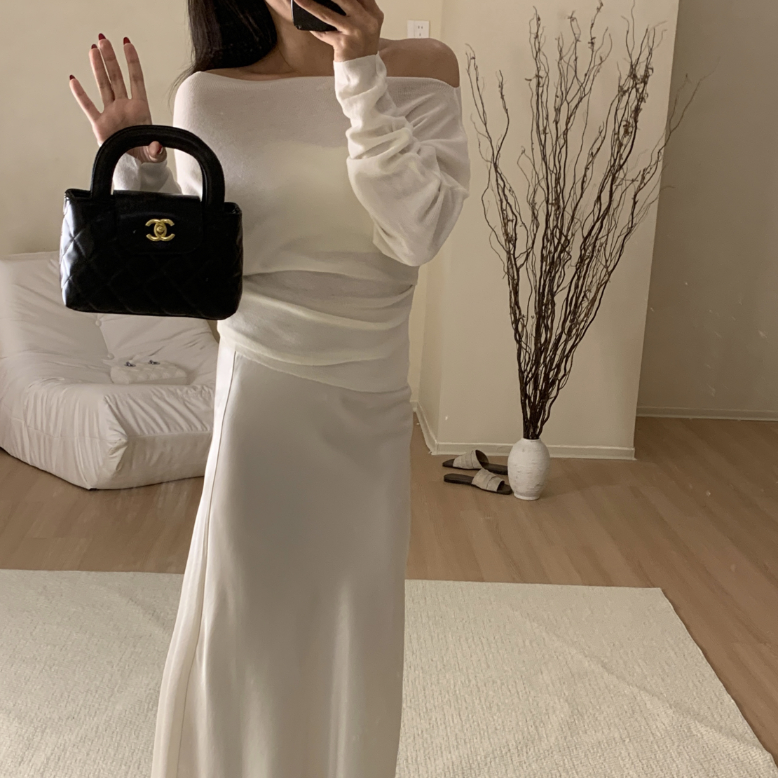 【钱多多 】新品高级显瘦缎面半身裙