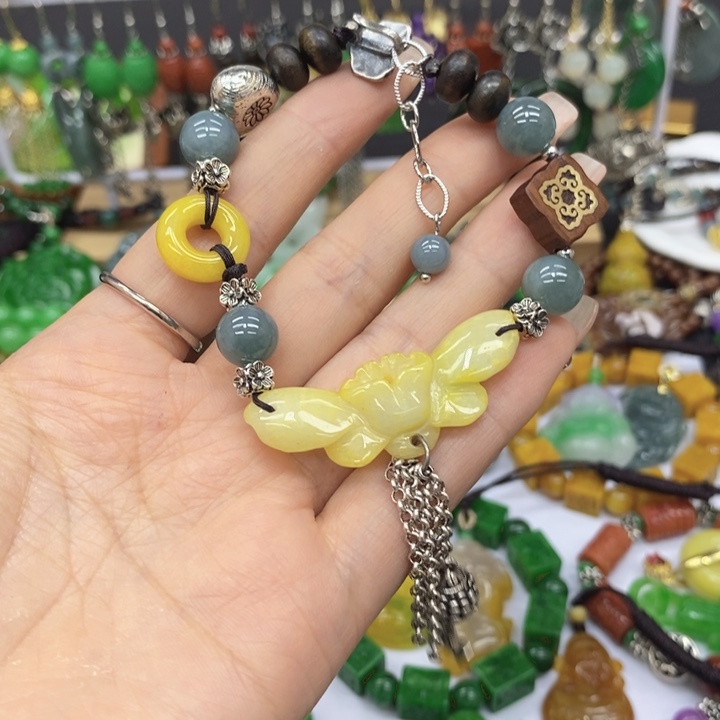 翡翠未镶嵌耳饰手链49