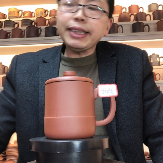 清水泥茶杯办公杯容量400