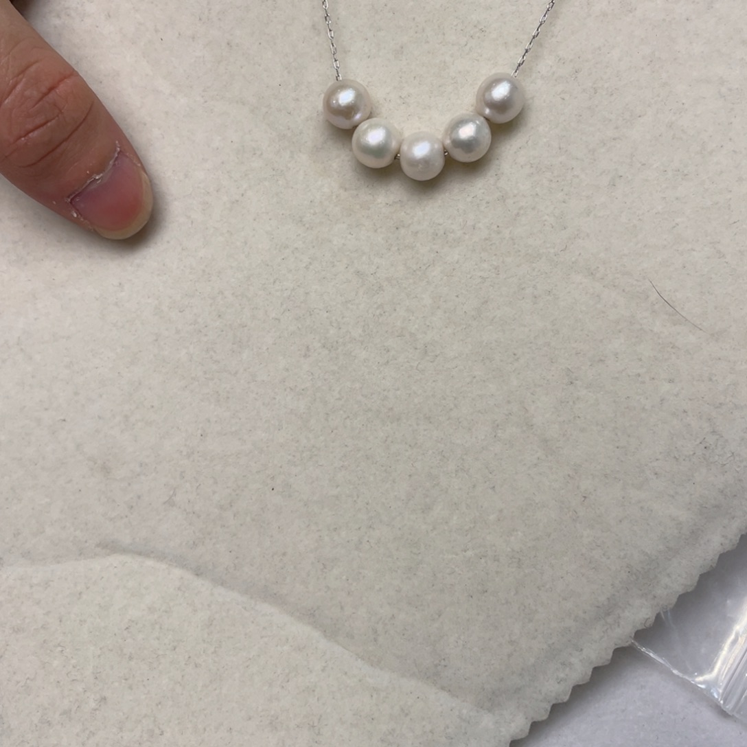 银S925镶嵌项链海水珍珠