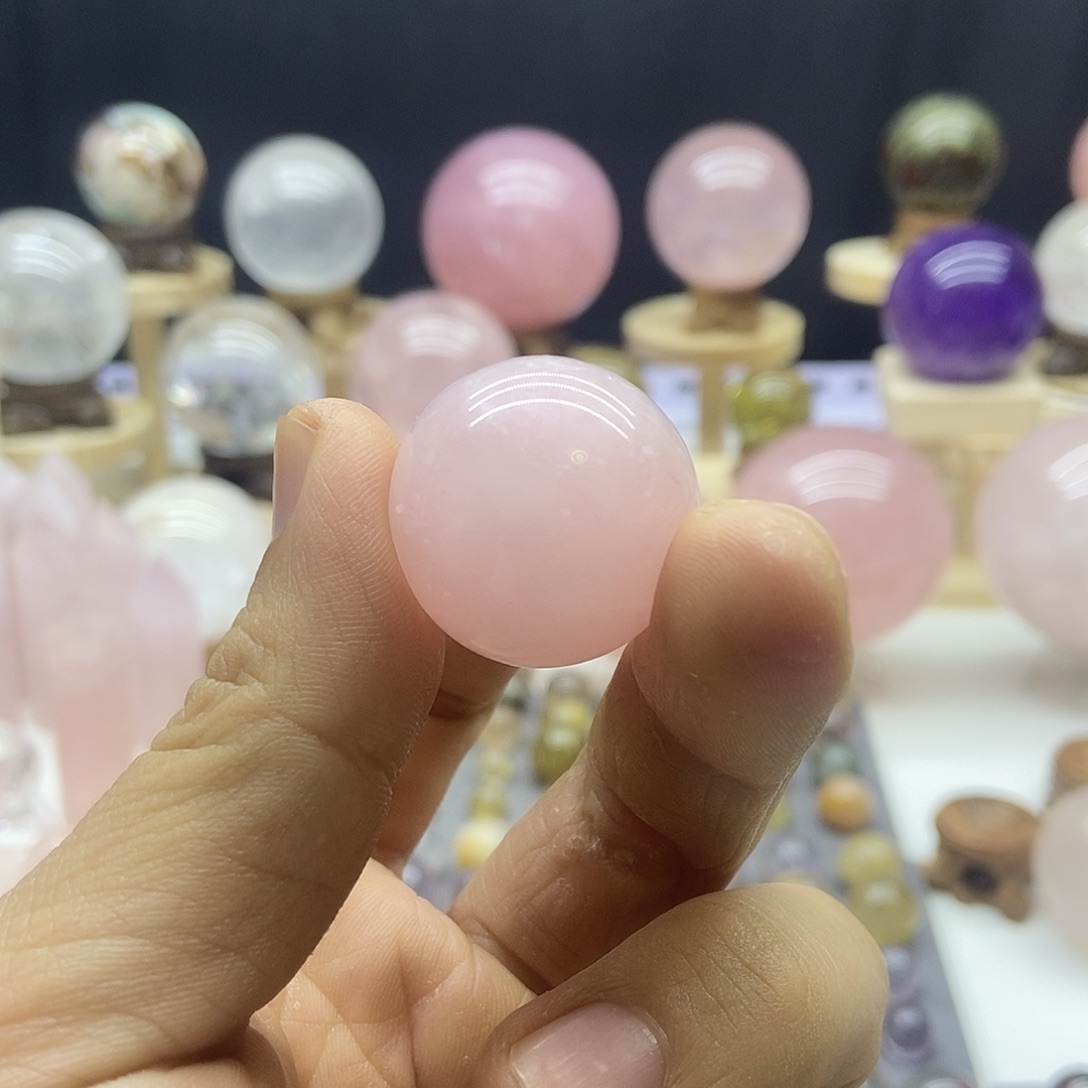 粉晶单珠未镶嵌水晶