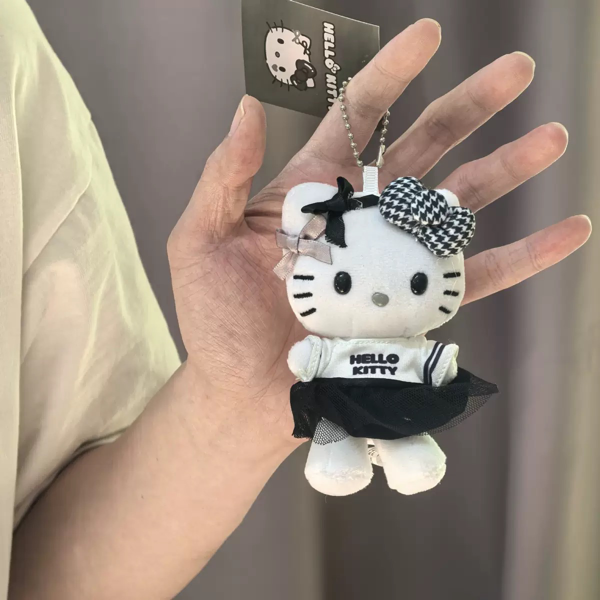 新款日单san-x可爱黑白印象KT夏季毛绒挂件玩偶钥匙扣包包礼物